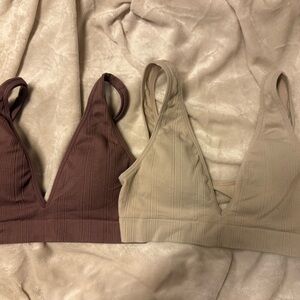 Two PINK brand bralettes size small
